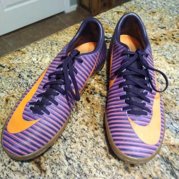 Nike Mercurial X Purple/Orange Indoor Soccer Shoes Men's Size 6.5 831966-585 - Picture 2 of 12